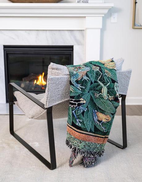 Green 4' 6 x 6' Throw Blanket Rectangle Rug
