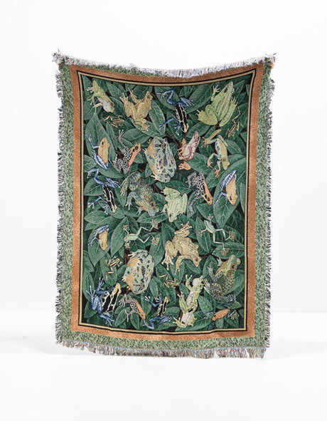 Green 4' 6 x 6' Throw Blanket Rectangle Area Rug 100% Cotton Washable Cozy Soft Warm Room Decor Accent Made In USA