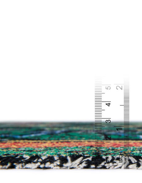 Green 4' 6 x 6' Throw Blanket Rectangle Area Rug 100% Cotton Washable Cozy Soft Warm Room Decor Accent Made In USA