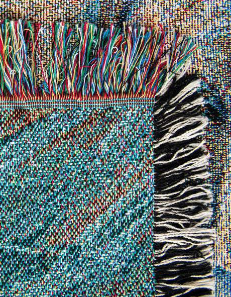 Brown and Gray 4' 6 x 6' Throw Blanket Rectangle Area Rug 100% Cotton Washable Cozy Soft Warm Room Decor Accent Made In USA