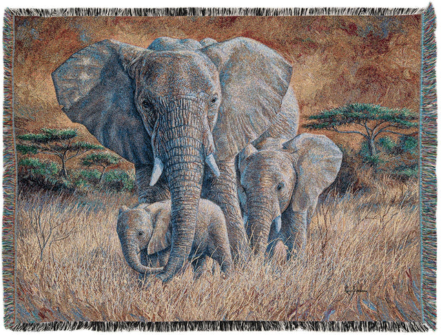 Brown and Gray 4' 6 x 6' Throw Blanket Rectangle Rug