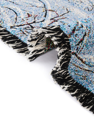 White Brown 4' 6 x 6' Throw Blanket Rectangle Rug