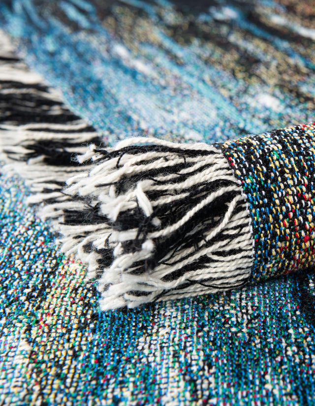 Multicolor 4' 6 x 6' Throw Blanket Rectangle Rug