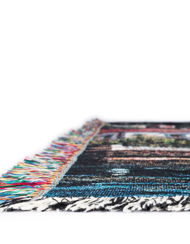 Multicolor 4' 6 x 6' Throw Blanket Rectangle Rug