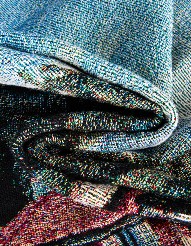 Multicolor 4' 6 x 6' Throw Blanket Rectangle Rug