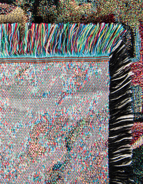 Multicolor 4' 6 x 6' Throw Blanket Rectangle Area Rug 100% Cotton Washable Cozy Soft Warm Room Decor Accent Made In USA