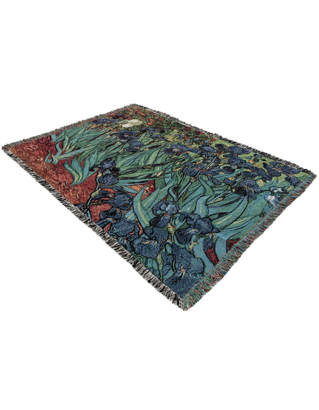 Multicolor 4' 6 x 6' Throw Blanket Rectangle Rug