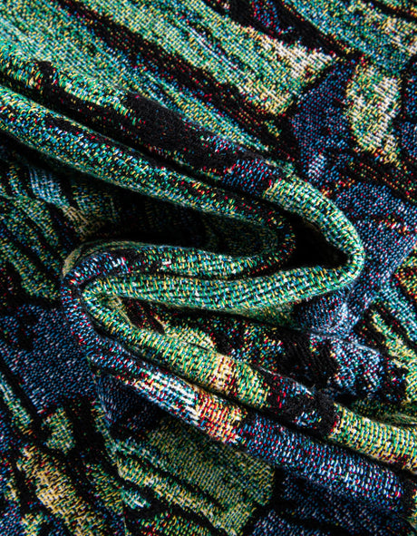 Multicolor 4' 6 x 6' Throw Blanket Rectangle Area Rug 100% Cotton Washable Cozy Soft Warm Room Decor Accent Made In USA