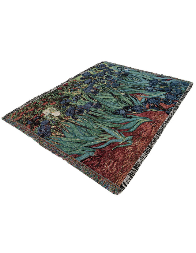 Multicolor 4' 6 x 6' Throw Blanket Rectangle Rug