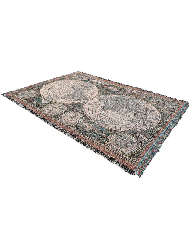 Multicolor 4' 6 x 6' Throw Blanket Rectangle Rug