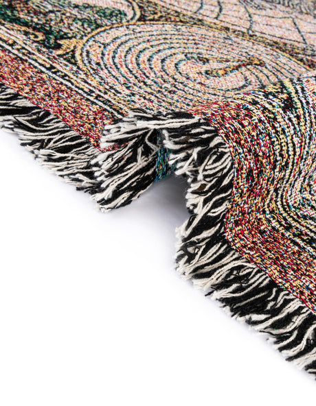 Multicolor 4' 6 x 6' Throw Blanket Rectangle Area Rug 100% Cotton Washable Cozy Soft Warm Room Decor Accent Made In USA