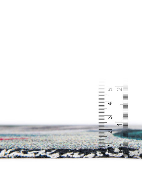 Multicolor 4' 6 x 6' Throw Blanket Rectangle Area Rug 100% Cotton Washable Cozy Soft Warm Room Decor Accent Made In USA