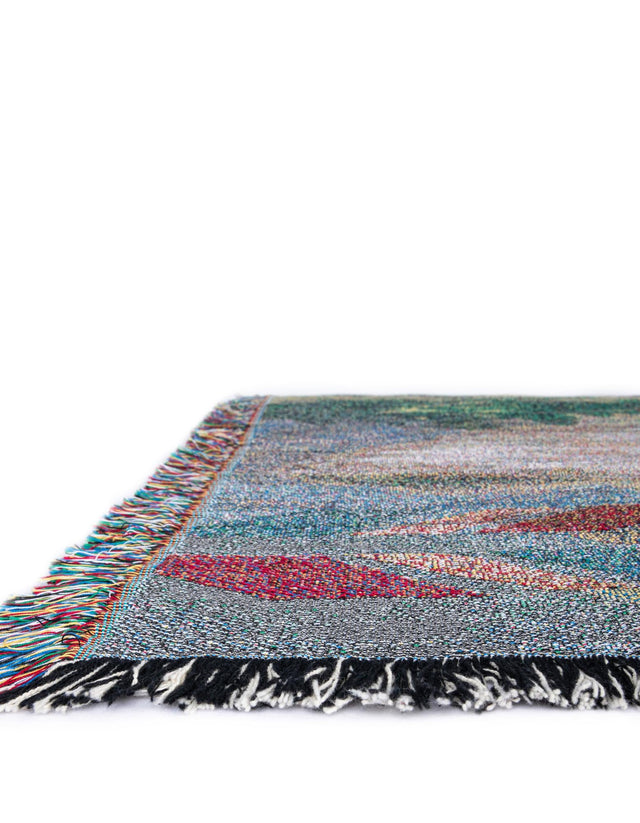 Multicolor 4' 6 x 6' Throw Blanket Rectangle Rug