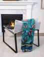 Blue 4' 6 x 6' Throw Blanket Rectangle Rug