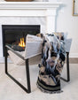 White Brown 4' 6 x 6' Throw Blanket Rectangle Rug