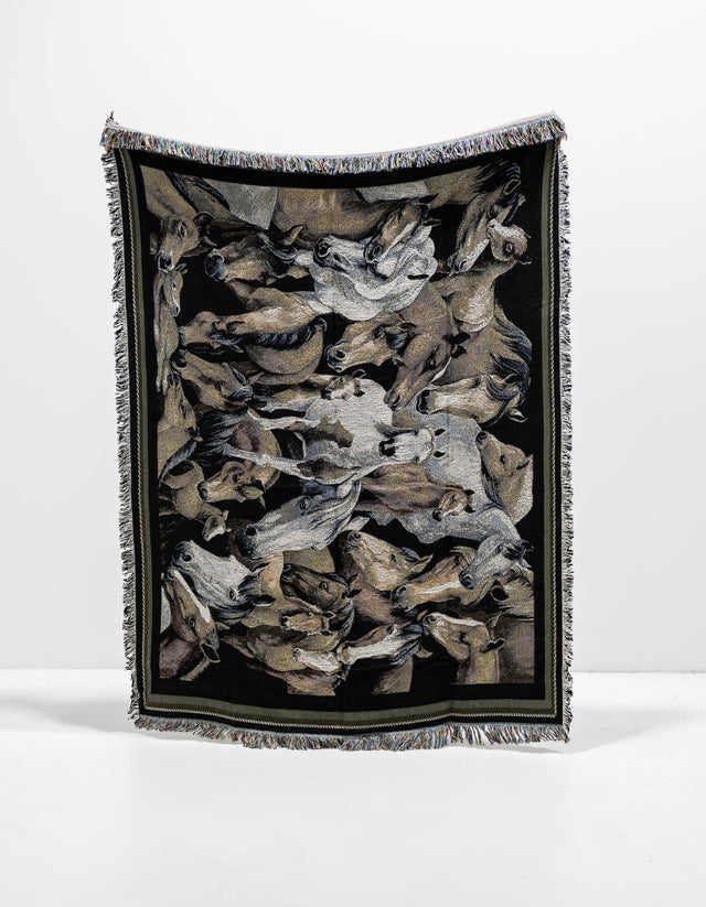 White Brown 4' 6 x 6' Throw Blanket Rectangle Rug