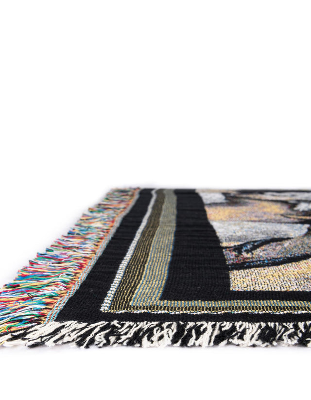 White Brown 4' 6 x 6' Throw Blanket Rectangle Rug