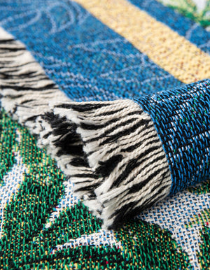 Multicolor 4' 6 x 6' Throw Blanket Rectangle Rug