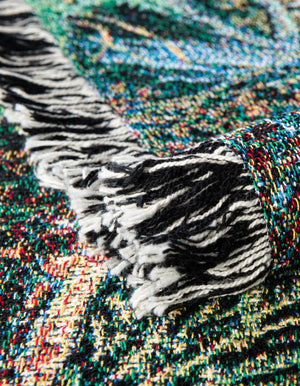 Multicolor 4' 6 x 6' Throw Blanket Rectangle Rug