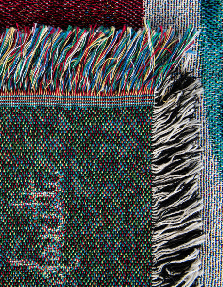 Seasonal Festive Multicolor 4' 6 x 6' Throw Blanket Rectangle Area Rug 100% Cotton Washable Cozy Soft Warm Room Decor Accent Made In USA