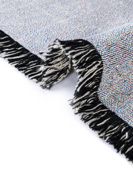 Seasonal Festive Multicolor 4' 6 x 6' Throw Blanket Rectangle Area Rug 100% Cotton Washable Cozy Soft Warm Room Decor Accent Made In USA