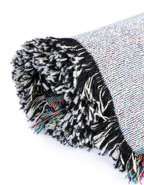 Seasonal Festive Multicolor 4' 6 x 6' Throw Blanket Rectangle Area Rug 100% Cotton Washable Cozy Soft Warm Room Decor Accent Made In USA