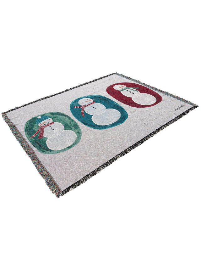 Multicolor 4' 6 x 6' Throw Blanket Rectangle Rug