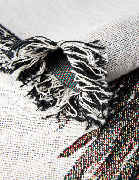 Multicolor 4' 6 x 6' Throw Blanket Rectangle Area Rug 100% Cotton Washable Cozy Soft Warm Room Decor Accent Made In USA