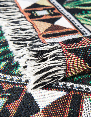 Multicolor 4' 6 x 6' Throw Blanket Rectangle Rug