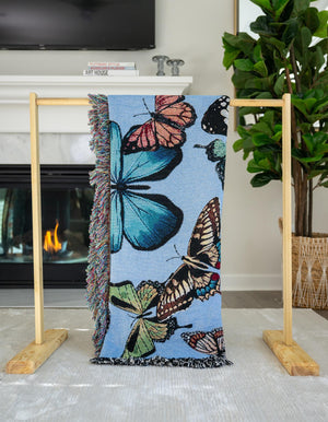 Multicolor 4' 6 x 6' Throw Blanket Rectangle Rug