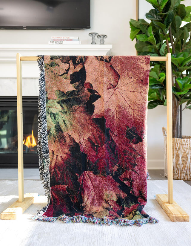 Orange 4' 6 x 6' Throw Blanket Rectangle Rug