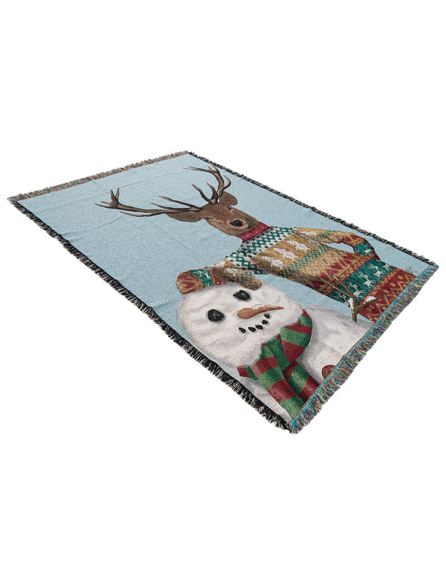 Multicolor 4' 6 x 6' Throw Blanket Rectangle Rug
