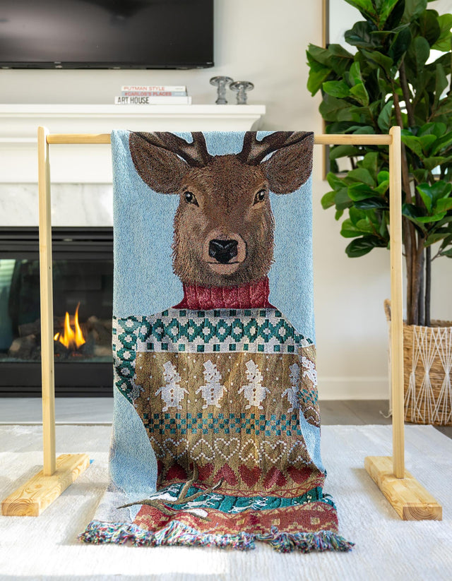 Multicolor 4' 6 x 6' Throw Blanket Rectangle Rug