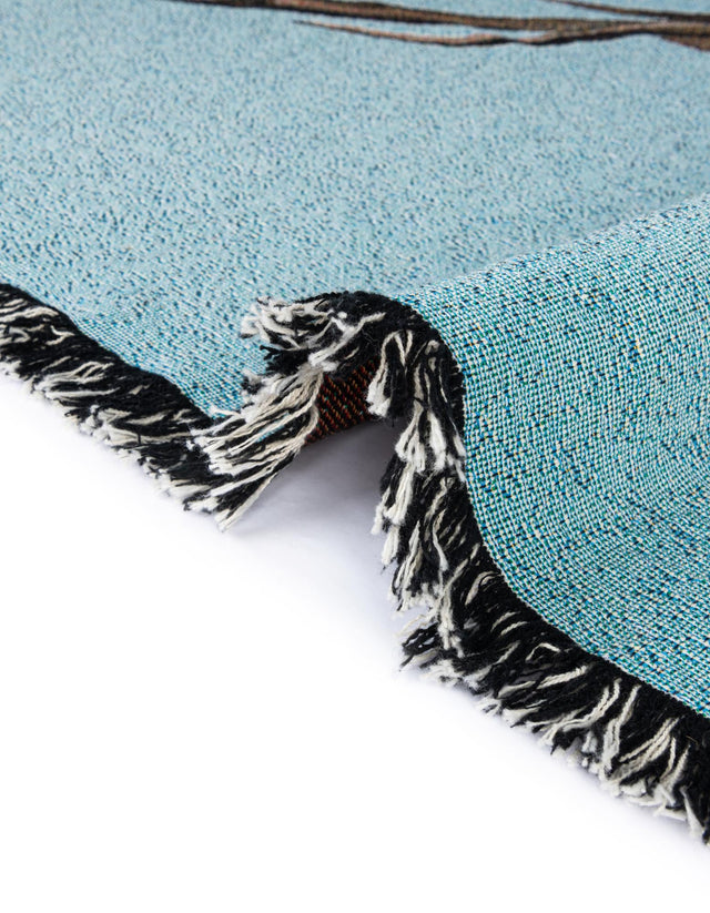 Multicolor 4' 6 x 6' Throw Blanket Rectangle Rug