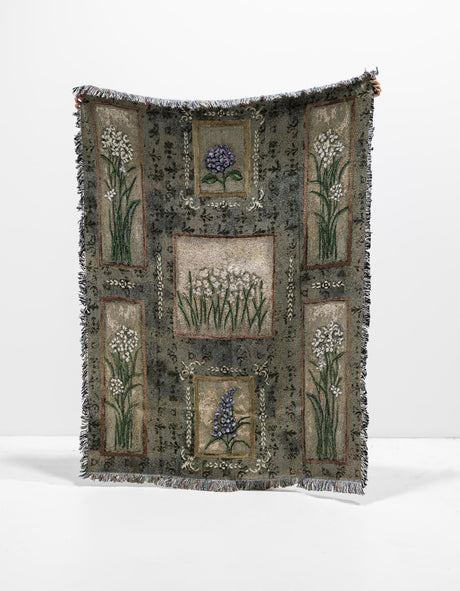 Multicolor 4' 6 x 6' Throw Blanket Rectangle Area Rug 100% Cotton Washable Cozy Soft Warm Room Decor Accent Made In USA