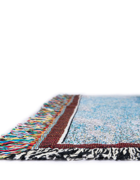 Multicolor 4' 6 x 6' Throw Blanket Rectangle Area Rug 100% Cotton Washable Cozy Soft Warm Room Decor Accent Made In USA