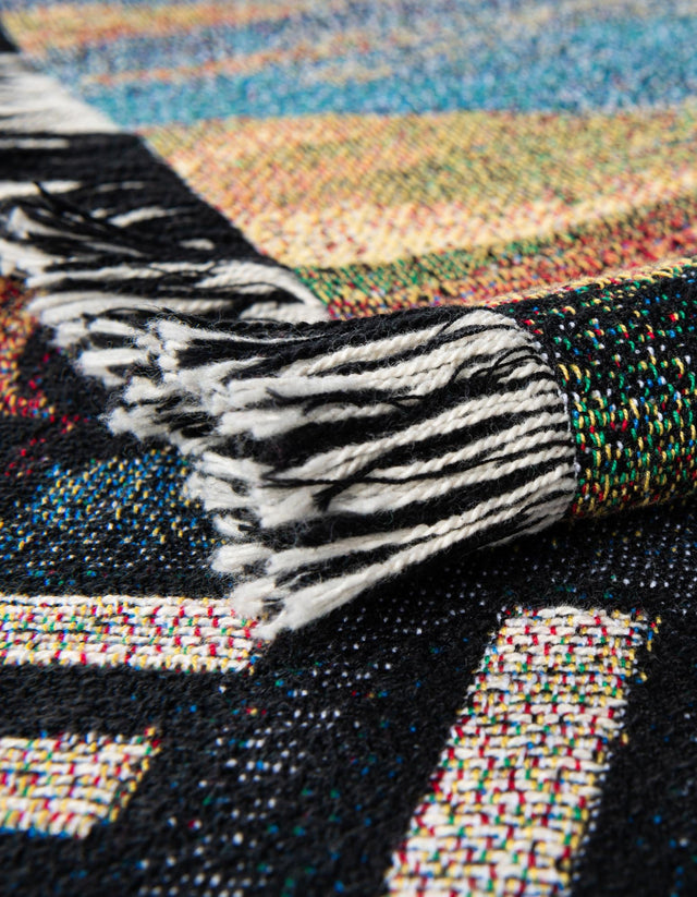Multicolor 4' 6 x 6' Throw Blanket Rectangle Rug