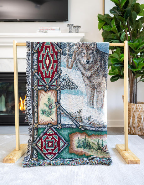 Multicolor 4' 6 x 6' Throw Blanket Rectangle Area Rug 100% Cotton Washable Cozy Soft Warm Room Decor Accent Made In USA