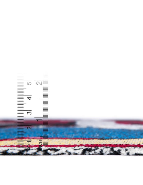 Seasonal Festive Red 4' 6 x 6' Throw Blanket Rectangle Area Rug 100% Cotton Washable Cozy Soft Warm Room Decor Accent Made In USA