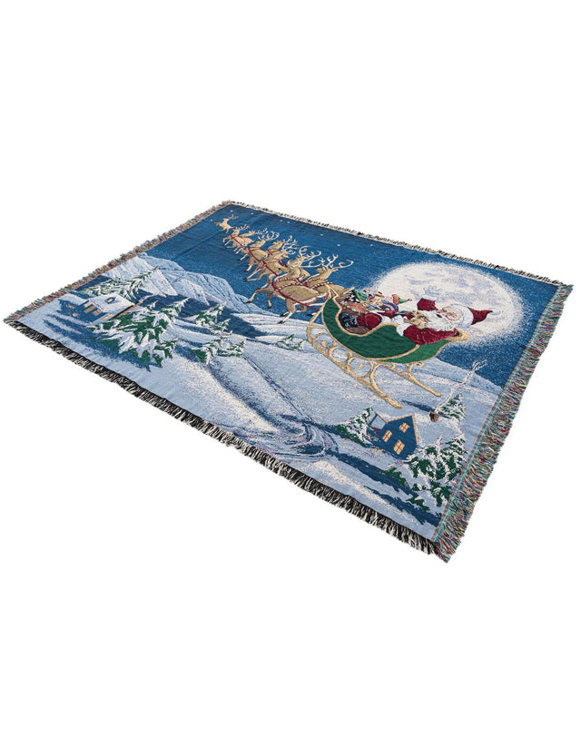 Multicolor 4' 6 x 6' Throw Blanket Rectangle Rug