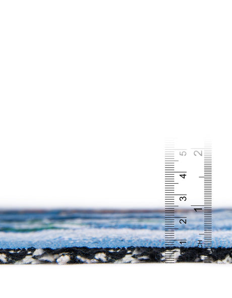 Seasonal Festive Multicolor 4' 6 x 6' Throw Blanket Rectangle Area Rug 100% Cotton Washable Cozy Soft Warm Room Decor Accent Made In USA