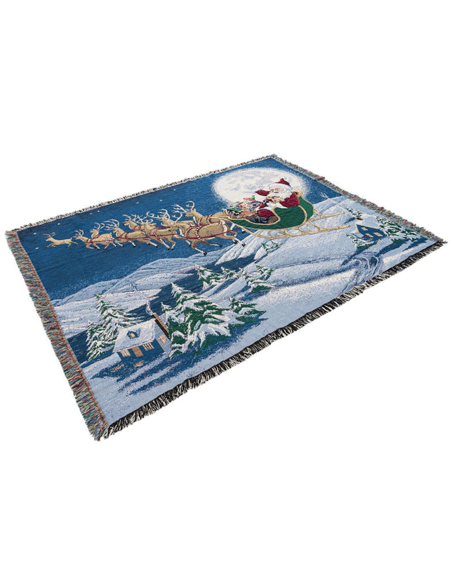 Multicolor 4' 6 x 6' Throw Blanket Rectangle Rug