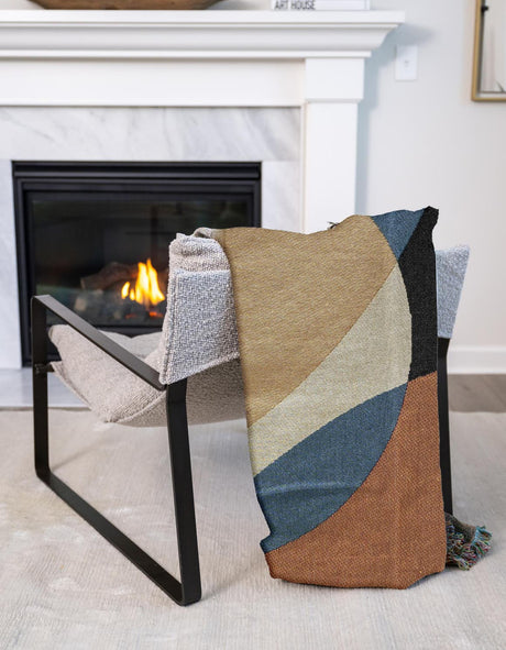 Multicolor 4' 6 x 6' Throw Blanket Rectangle Rug