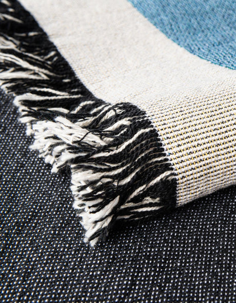 Multicolor 4' 6 x 6' Throw Blanket Rectangle Area Rug 100% Cotton Washable Cozy Soft Warm Room Decor Accent Made In USA