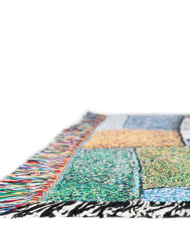 Multicolor 4' 6 x 6' Throw Blanket Rectangle Rug