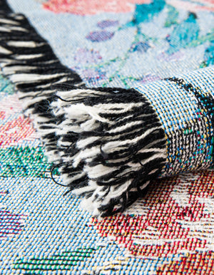 Multicolor 4' 6 x 6' Throw Blanket Rectangle Rug