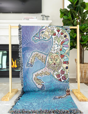 Multicolor 4' 6 x 6' Throw Blanket Rectangle Rug