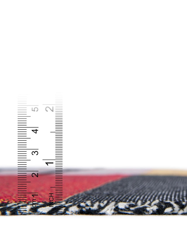 Multicolor 4' 6 x 6' Throw Blanket Rectangle Rug