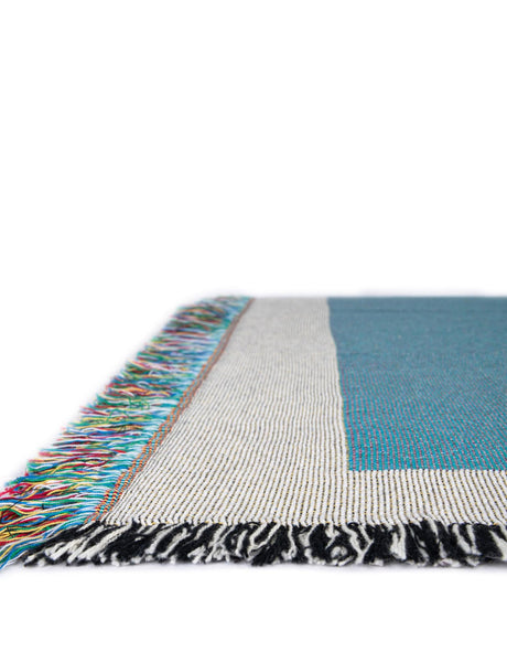 Multicolor 4' 6 x 6' Throw Blanket Rectangle Area Rug 100% Cotton Washable Cozy Soft Warm Room Decor Accent Made In USA