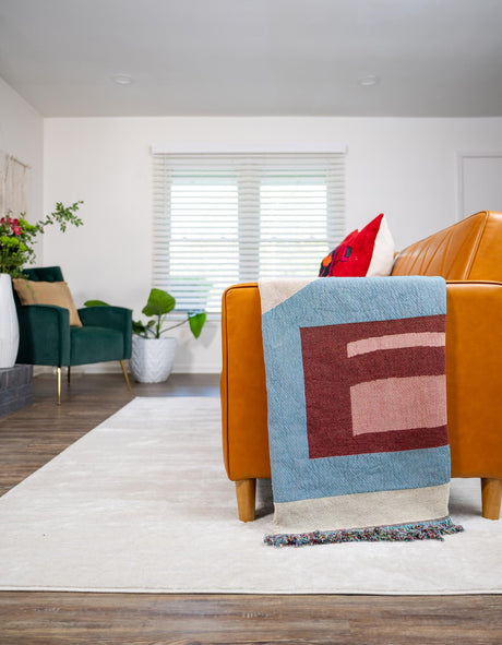 Multicolor 4' 6 x 6' Throw Blanket Rectangle Rug
